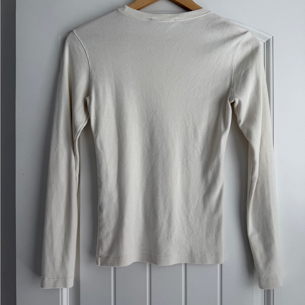 Vintage Ralph Lauren Women’s Off-White Crewneck Tee Shirt - Picture 6 of 7